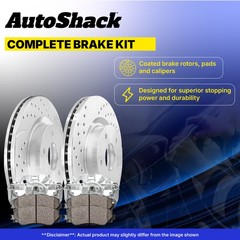 Front Rear Drilled Slotted Brake Rotors Pads Calipers for VW, Jetta 2007-2008