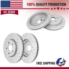 4pcs Front & Rear Drilled Disc Brake Rotors for Chevy Camaro 2010-2013 2014 2015
