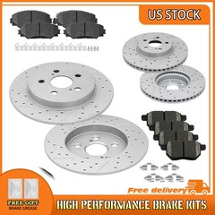 For 2009-2019 Pontiac Vibe Toyota Corolla Matrix Front Rear Brake Rotors Pads