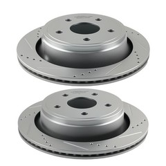 Rear 13.86inch Drilled Brake Rotors Kit for Ram 1500 2011-2018 S-53006