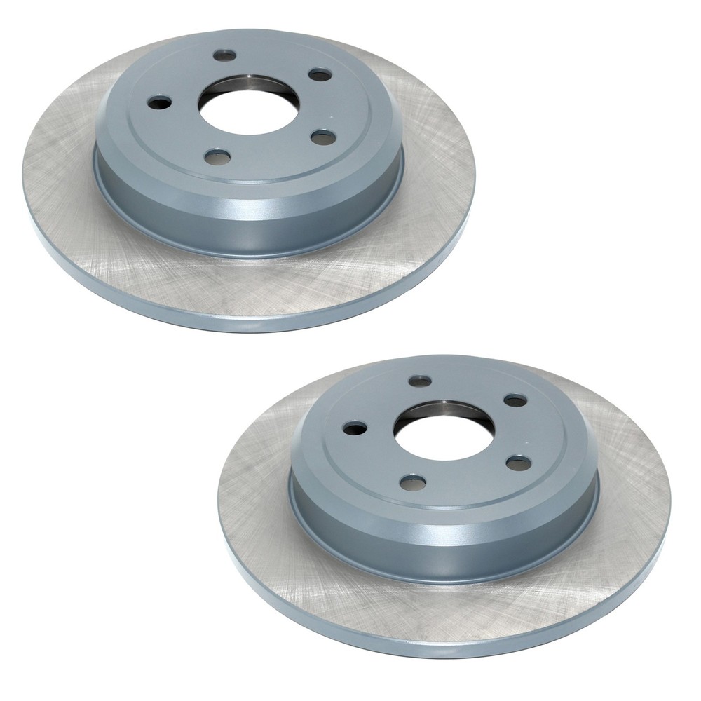 DuraGo Set of 2 Rear 330mm Solid Disc Brake Rotors for Durango Grand Cherokee