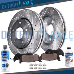 Rear Drilled Brake Rotors Ceramic Pads for 2000 2001 2002-2006 BMW X5 3.0i 4.4i