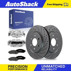 Front Drilled Slotted Brake Rotor Premium Pad Caliper for Nissan, Frontier 05-24