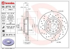 Brembo 09.9772.1X 312mm Front Disc Brake Rotor for 2010-2022 Audi TT Quattro