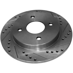 253mm Rear Drilled & Slotted Brake Rotors for Ford Fiesta 2014-2019 Focus 01-07