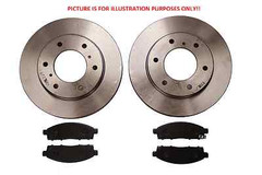 Front Brake Discs And Pads For Nissan Navara Pickup D40 2.5TD 5/2005>On (322mm)