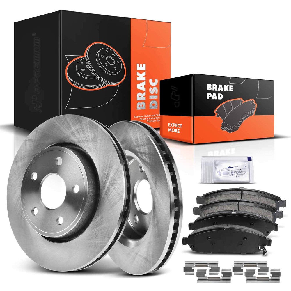 Front Disc Rotor & Ceramic Brake Pad for Jeep Grand Cherokee 2005-2010 Commander
