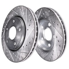 11.89” Front Drilled Rotors Calipers Brake Pads for 2009 – 2012 Dodge Journey