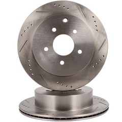 2X Fits Infiniti Q50 Q60 Q70 Q70L Qx60 Qx70 Slotted Drilled Brake Rotors Rear