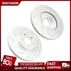 2x 300mm Front Drilled Slotted Brake Rotors For 2013-2020 Ford Fusion 54196