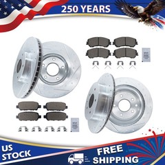 Front Rear Brake Pads and Rotors Kit Ceramic for Nissan Rogue 2008 2009 20011