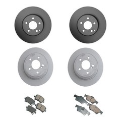 Zimmerman Front Rear Disc Brake Rotors Akebono Euro Pads Kit for W212 E250 Sedan