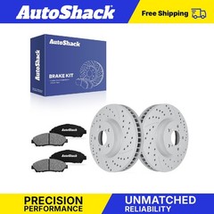 Front Drilled Slotted Brake Rotors Ceramic Pads for Honda, Pilot 2009-2015