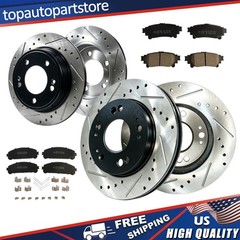 12.91″Front 12.17″Rear Rotors Brake Pads for 2011 2012 2013-2020 Toyota Sienna