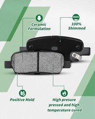Front Disc Brake Rotors + Ceramic Brake Pads Kits for Jeep Liberty Dodge Nitro