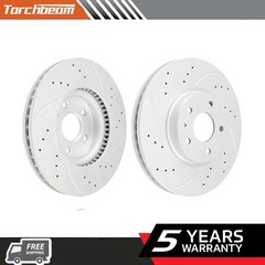 2 Front Drilled Disc Brake Rotors for Fusion Ford 2013 2014 2015 2016-2020 2.0L
