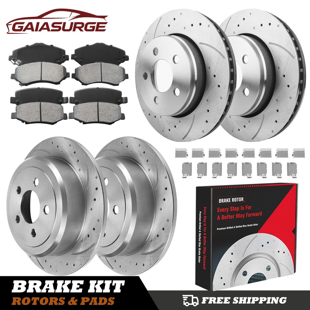 Front Rear Disc Brake Rotors Pads for 2008-2012 Dodge Nitro Jeep Liberty 3.7L 4L