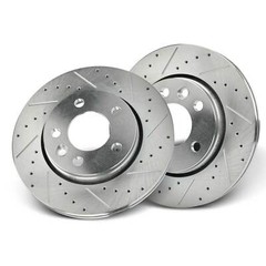 2x Rear Left & Right Drilled Brake Rotor for Volkswagen Transporter 10-19 2.0L
