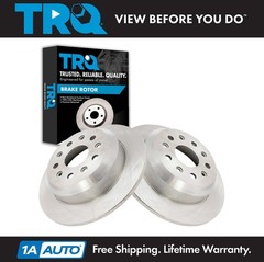 TRQ Rear Brake Rotors Set Solid For 2018-2024 Jeep Wrangler