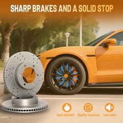 For 2010 2011-2015 Chevy Camaro Front Rear Drilled Slotted Disc Brake Rotors Kit