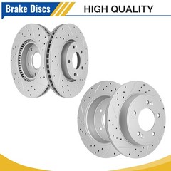 Front & Rear Disc Brake Rotors Set for 2014-2016 Kia Forte Koup Hyundai Veloster