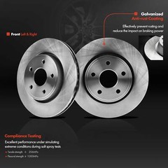 Disc Brake Rotor & Pad + Wheel Hub for Jeep Commander Grand Cherokee 06-10 Front