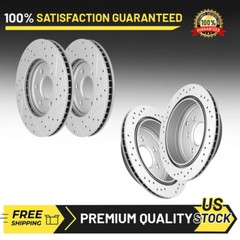 4X Front Rear Drilled Brake Rotors For Nissan Frontier Xterra Suzuki Equator