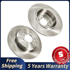 2x Rear Solid Rust Preventative Brake Rotors For Dodge Charger V6 3.6L 53021