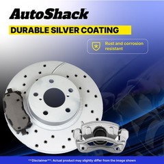 Front Rear Drilled Slotted Brake Rotors Pads Calipers for VW, Jetta 2007-2008