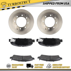 Front OE Brake Rotors Brake Pad For 1977-1986 Chevrolet K30 Lifetime Warranty