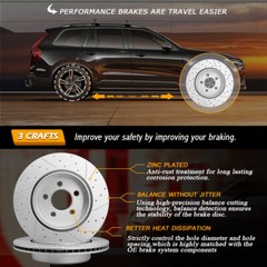 302mm Front Disc Brake Rotors For Dodge Journey Chrysler Town & Country