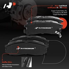 A-Premium Front & Rear Drilled Brake Rotors & Ceramic Pads for Dodge Avenger GAS