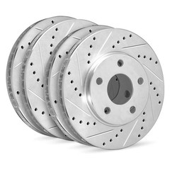 For Acura Legend 86-87 Drilled & Slotted Front & Rear Brake Rotor Set