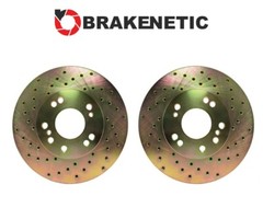 FRONT BRAKENETIC Sport Drill Brake Rotors 30mm Z32 300ZX Conversion 4/5LUG