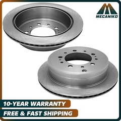 2x Rear Vented Brake Rotors for 2007 – 21 Toyota Tundra 2008 – 21 Land Cruiser