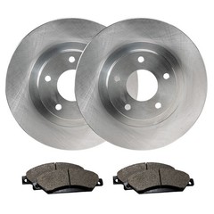 Rear Brake Rotors + Ceramic Pads for 2017 2018 2019 2020-2023 Nissan Titan