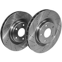 325mm Front Drilled Brake Rotors for Cadillac XLR 2005-2007 Chevy Corvette Pair