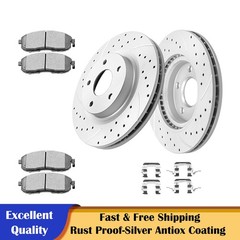 Fit for Nissan Altima 11.64″ Front Slotted Rotors Ceramic Brake Pads Brakes Kit
