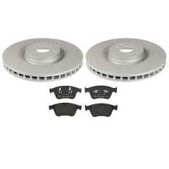 SHW OEM Front Brake Kit 390mm Rotors Brembo Low-Met Pads for MB W164 ML63 AMG V8