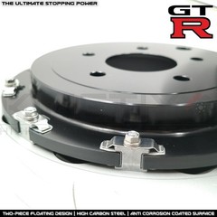 FOR NISSAN GTR R35 (07-25) REAR TWO PIECE FLOATING BRAKE DISCS PAIR 380mm X 30mm