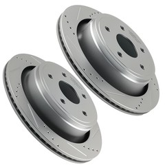 Rear Drilled&Slotted Brake Rotors Kit for Dodge Ram 1500 2005-2010 S-53006