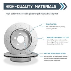 12.76″ Rear Drilled Brake Rotors for 2015 2016 – 2020 Chevy Colorado GMC Canyon