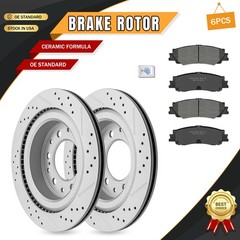 Rear Disc Brake Rotors Ceramic Pads for 2023 Toyota Sequoia 2022-23 Tundra LX600
