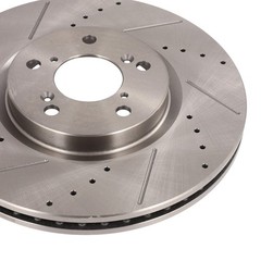 Front Drilled Slotted Brake Rotors For Acura MDX RLX 2010 2011 2012 2013 ZDX