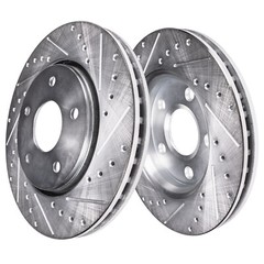 Front Drilled & Slotted Brake Rotors for Dodge Stratus Chrysler Sebring Galant