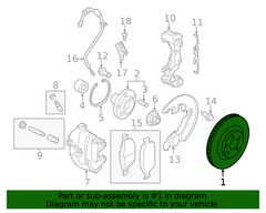 Genuine Ford Disc Brake Rotor Front KV6Z-1125-A