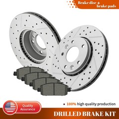 11.02inch Front Drilled Rotors Brake Pads for 2020-2023 2024 Nissan Sentra KICKS