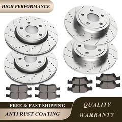 330mm Front Rear Rotors Brake Pads Fit 2011-18 Dodge Durango Grand Cherokee Kit
