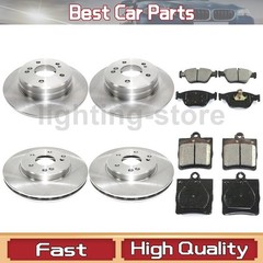 6 Front Rear Disc Brake Pad Set Disc Brake Rotor Fits Mercedes-Benz C230 2.3L