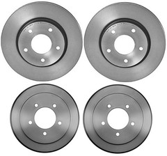 Brembo Front Coated Disc Rotors Rear Drums Brake Kit For Dodge Caliber 2007-2012